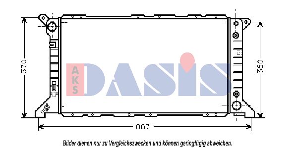 AKS DASIS radiatorius, variklio aušinimas 250290N